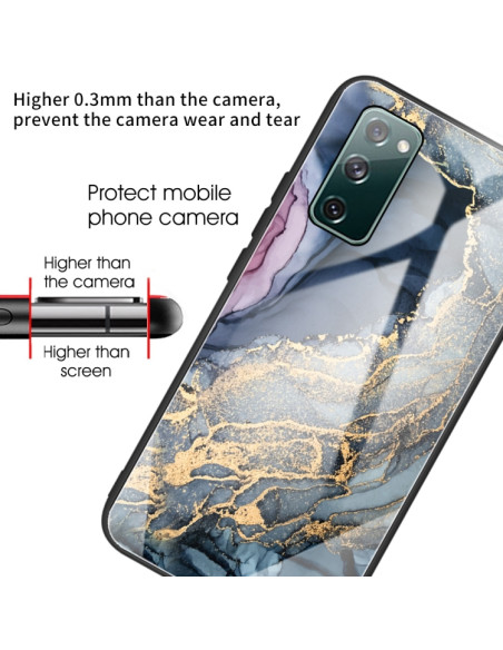 Cover Galaxy S20 FE Glass Marmo Oro | Melacompro