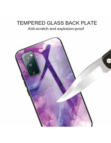 Cover Galaxy S20 FE Glass Marmo Viola | Melacompro