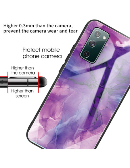 Cover Galaxy S20 FE Glass Marmo Viola | Melacompro