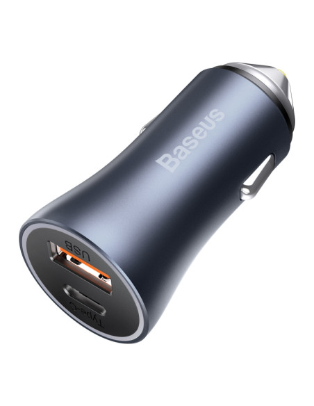 Caricabatterie Auto Baseus USB Type-C Dark Grigio | Melacompro
