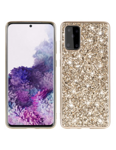 Cover Galaxy S20 FE TPU Antiurto Glitterato Rosso Oro