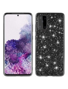 Cover Galaxy S20 FE TPU Antiurto Glitterato Rosso Nero