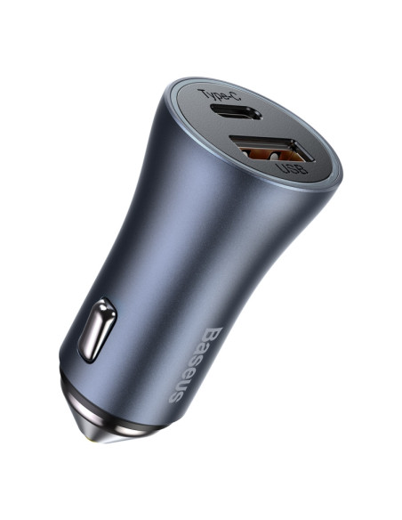Caricabatterie Auto Baseus USB Type-C Dark Grigio | Melacompro