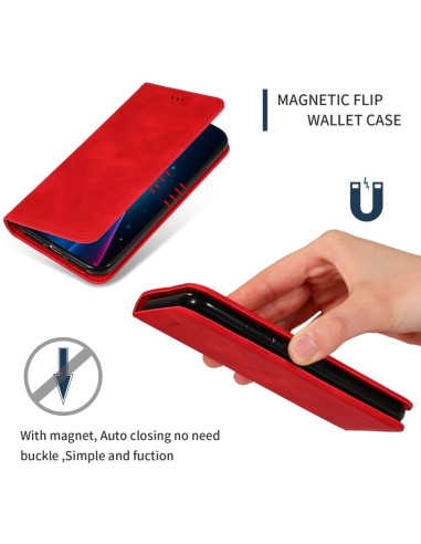 Cover Galaxy S20 Pelle PU Verde Magnetica Rosso | Melacompro