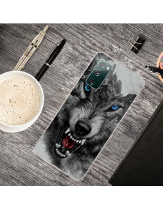 Cover Galaxy S20 FE TPU Antiurto Lupo Montagna