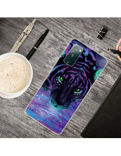 Cover Galaxy S20 FE TPU Antiurto Tigre Viola