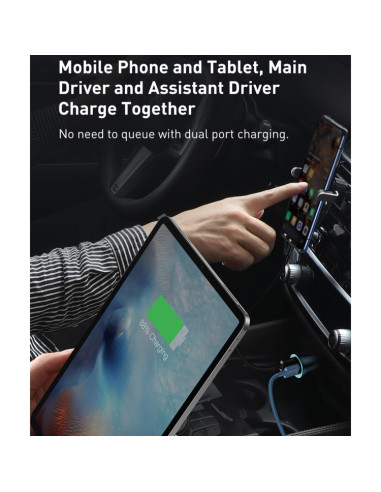 Caricabatterie Auto Baseus USB Type-C Dark Grigio | Melacompro