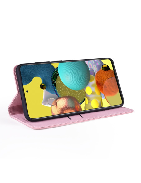 Cover Galaxy A71 PU Leather Rosa Flip | Melacompro