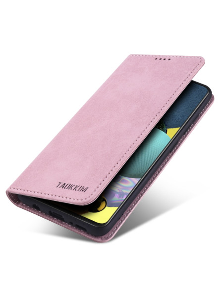 Cover Galaxy A71 PU Leather Rosa Flip | Melacompro