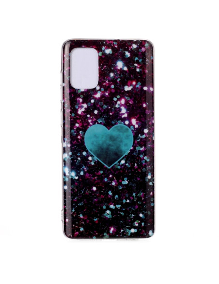 Cover Galaxy A51 TPU Frosted Laser Verde love | Melacompro