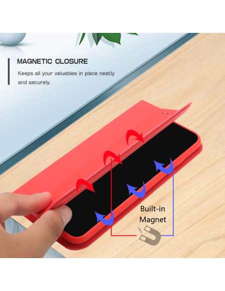 Cover Galaxy A32 4G Pelle PU Verde Menta Rosso | Melacompro