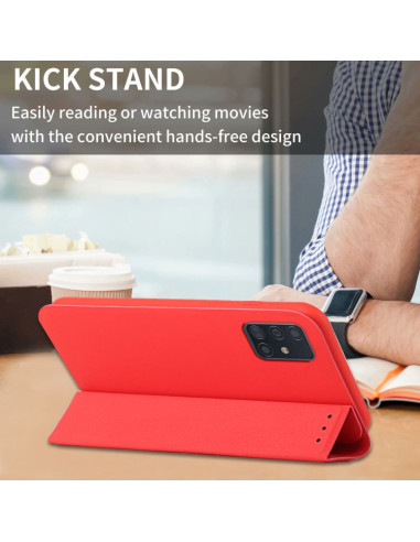 Cover Galaxy A71 4G Pelle Flip Rosso | Melacompro
