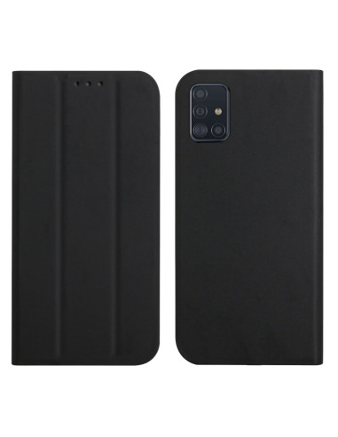 Cover Galaxy A51 4G Pelle Viola Flip Nero | Melacompro