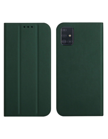 Cover Galaxy A51 4G Pelle Viola Flip Deep Verde | Melacompro