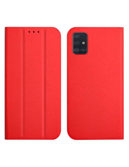 Cover Galaxy A51 4G Pelle Viola Flip Rosso | Melacompro