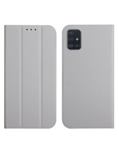 Cover Galaxy A51 4G PU Leather Flip Acquerello Viola Grigio
