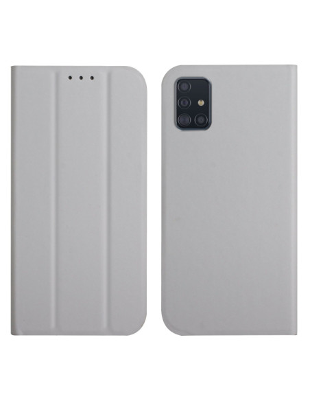 Cover Galaxy A51 4G Pelle Viola Flip Grigio | Melacompro