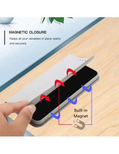 Cover Galaxy A51 4G Pelle Viola Flip Grigio | Melacompro