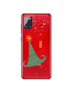 Cover Galaxy A51 5G TPU Trasparente Merry Christmas Tree