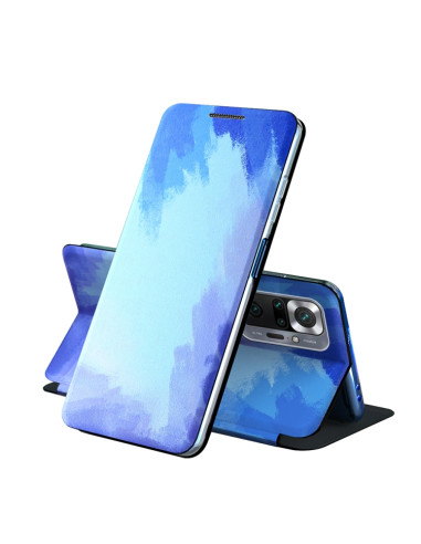 Cover Galaxy A51 4G Pelle Viola Flip Blu | Melacompro