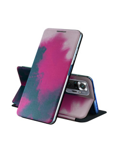 Cover Galaxy A51 4G PU Leather Flip Acquerello Viola Berry