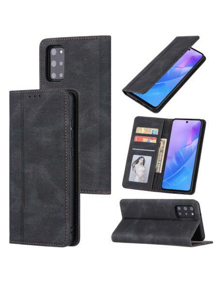 Cover Galaxy A51 4G Pelle Portafoglio Nero | Melacompro