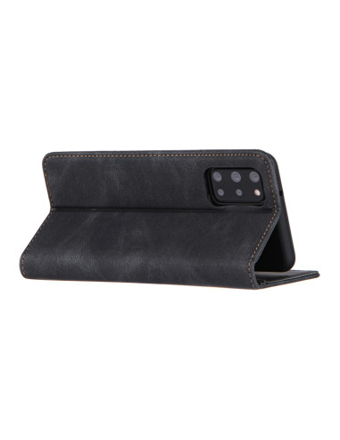 Cover Galaxy A51 4G Pelle Portafoglio Nero | Melacompro