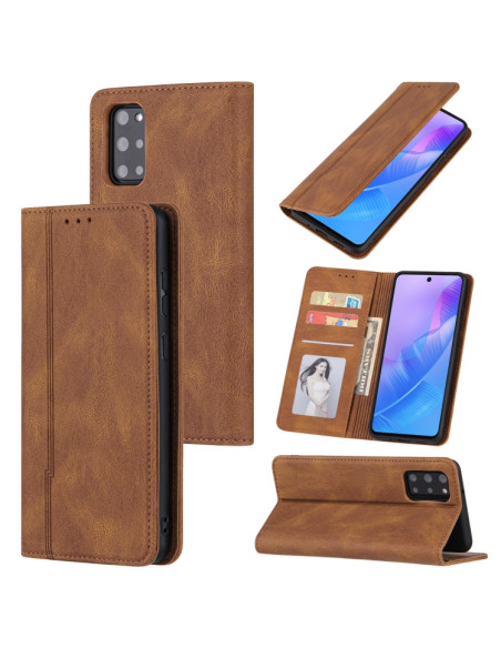 Cover Galaxy A51 4G Pelle Portafoglio Marrone | Melacompro