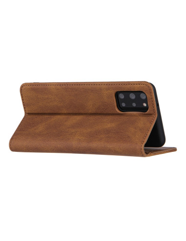 Cover Galaxy A51 4G Pelle Portafoglio Marrone | Melacompro