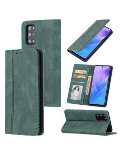 Cover Galaxy A51 4G Pelle Portafoglio con Supporto Verde