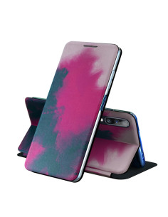Cover Galaxy A50 PU Leather Acquerello Berry