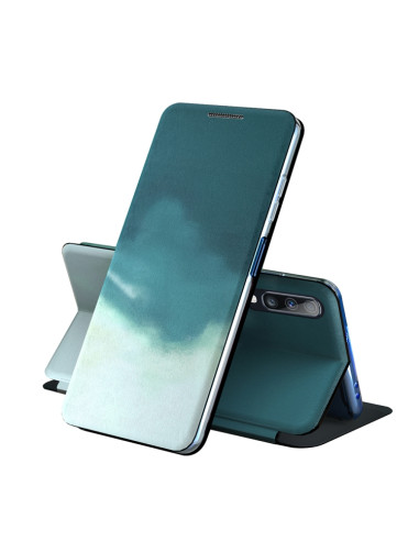 Cover Galaxy A50 PU Leather Acquerello Verde | Melacompro