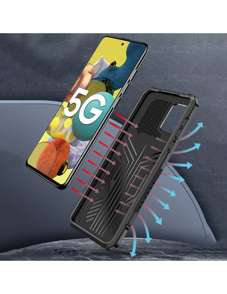 Cover Galaxy A51 5G Antiurto Rosso Nero | Melacompro