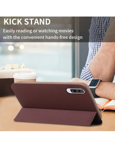 Cover Galaxy A70 Pelle a Libro Verde Menta Marrone | Melacompro