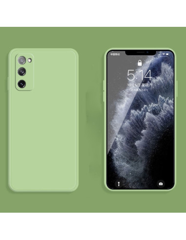 Cover Galaxy S20 FE Silicone Bianco Matcha Verde | Melacompro