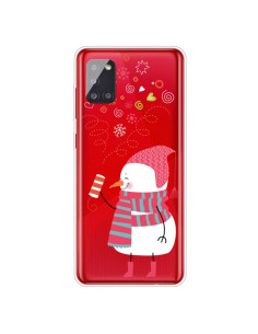 Cover Galaxy A51 5G TPU Trasparente Fireworks and Snowmen