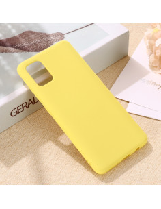 Cover Galaxy A41 Silicone Liquido Rosso Antiurto Giallo