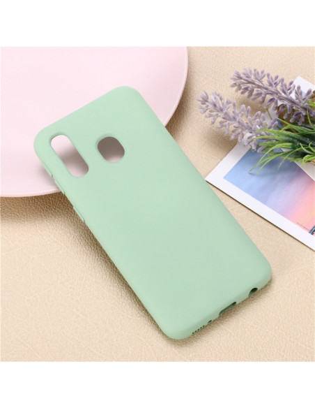 Cover Galaxy A20e Silicone Nero Verde | Melacompro