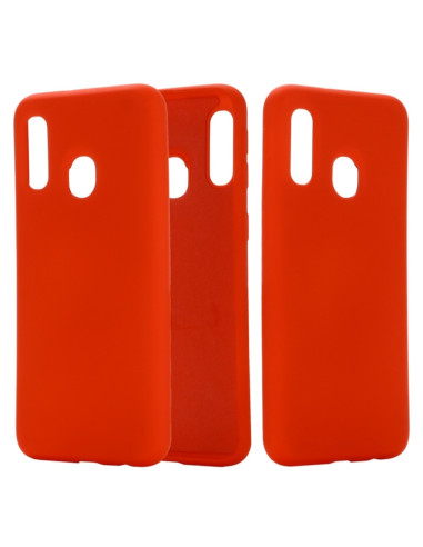 Cover Galaxy A20e Silicone Nero Rosso | Melacompro