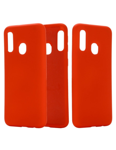 Cover Galaxy A20e Silicone Nero Rosso | Melacompro
