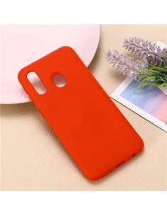 Cover Galaxy A20e Silicone Nero Rosso | Melacompro 2