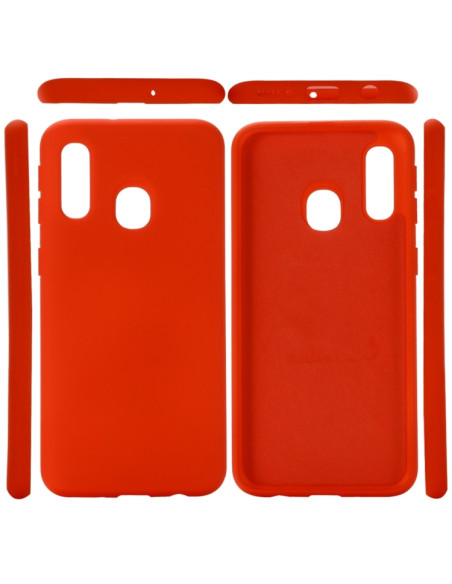 Cover Galaxy A20e Silicone Nero Rosso | Melacompro
