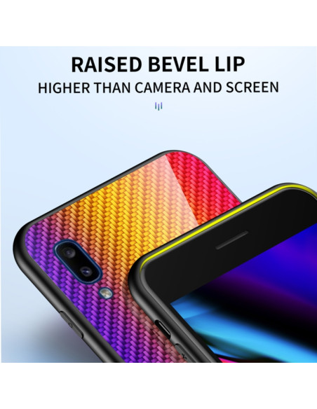 Cover Galaxy A20e Fibra Carbonio Nero Oro fiber | Melacompro