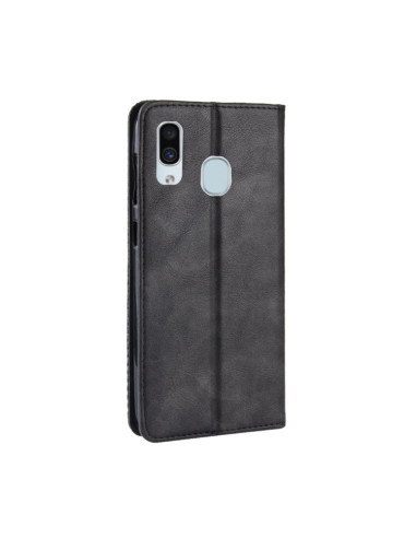 Cover Galaxy A20e Pelle Crazy Horse Nero | Melacompro