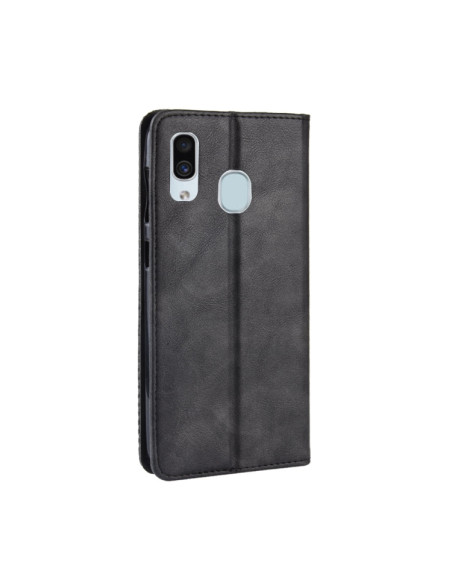 Cover Galaxy A20e Pelle Crazy Horse Nero | Melacompro