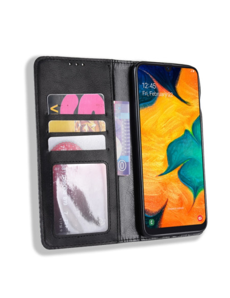 Cover Galaxy A20e Pelle Crazy Horse Nero | Melacompro