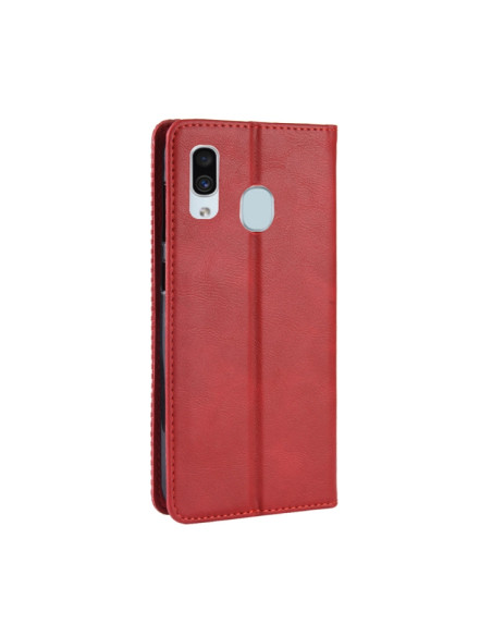 Cover Galaxy A20e Pelle Crazy Horse Rosso | Melacompro