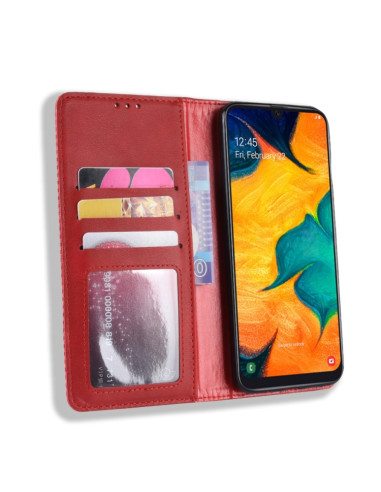 Cover Galaxy A20e Pelle Crazy Horse Rosso | Melacompro