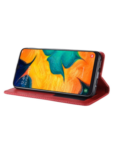 Cover Galaxy A20e Pelle Crazy Horse Rosso | Melacompro