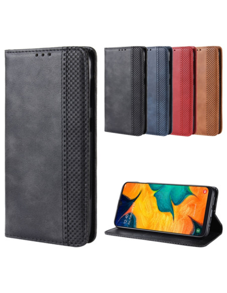 Cover Galaxy A20e Pelle Crazy Horse Rosso | Melacompro